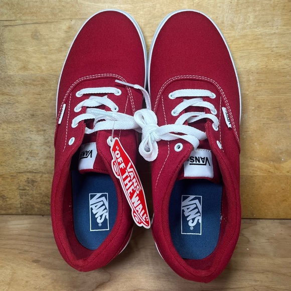 NEW Vans Doheny Checkered Womens Size 8.5 (7Y) Shoes Sneakers Red White Black - Picture 6 of 8